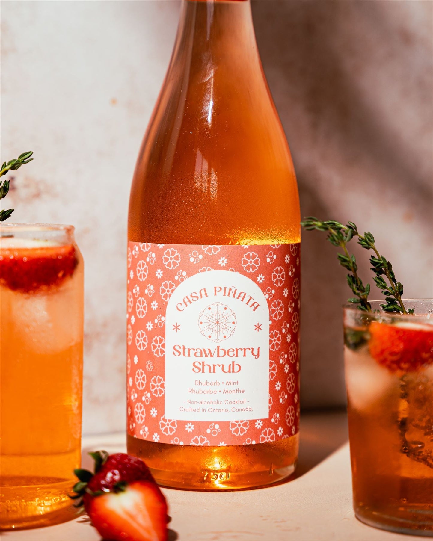 Sparkling Strawberry Shrub